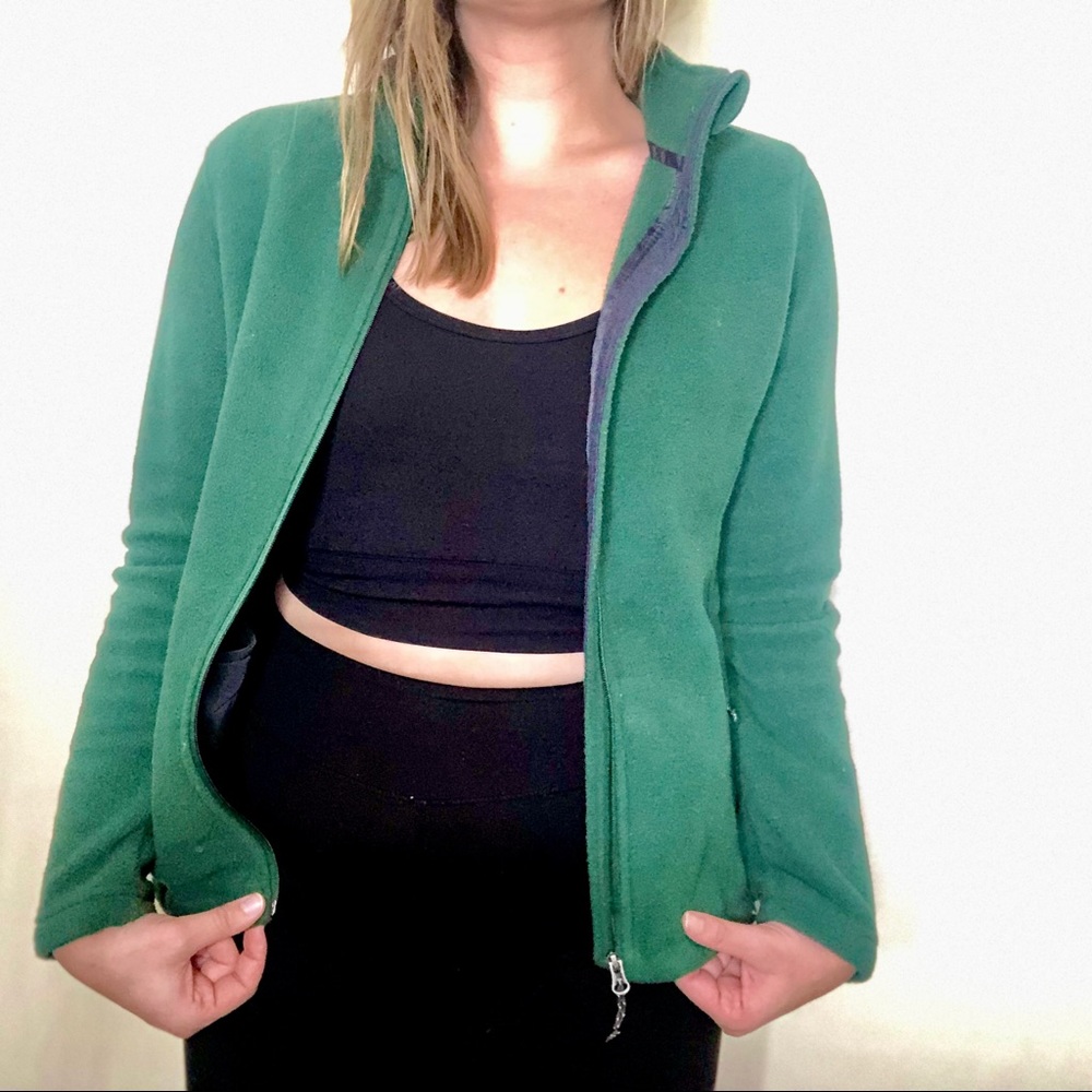 Medium Olive Green Zip Up Fleece